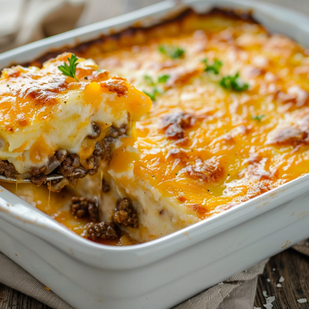 4-Ingredient Ground Beef Casserole – Quick & Easy Dinner Recipe