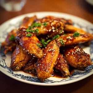Nagoya style fried chicken wings served with dipping sauce and garnished with green onions.