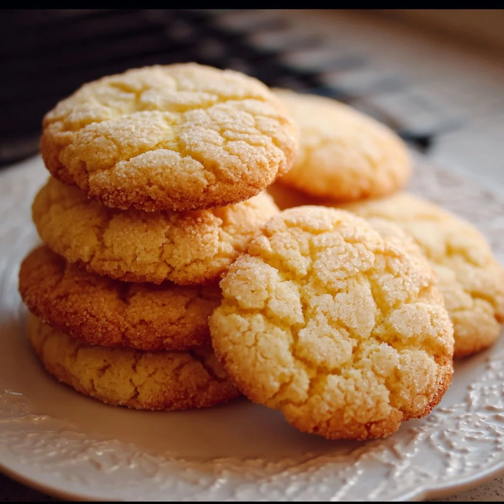Perfectly soft sugar cookies on a plate ready to enjoy