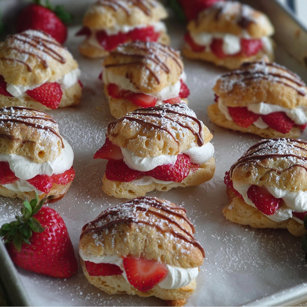 Strawberry Cream Puffs