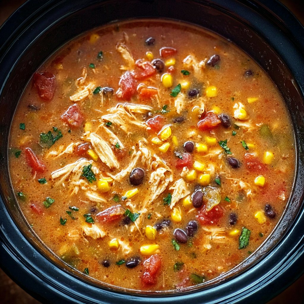 Crockpot Chicken Tortilla Soup