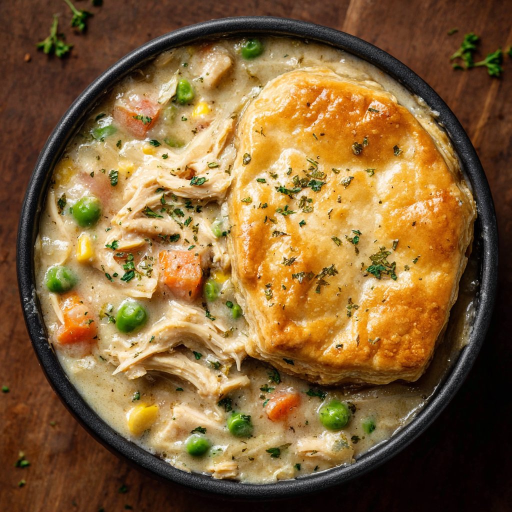 Easy Slow Cooker Chicken Pot Pie
