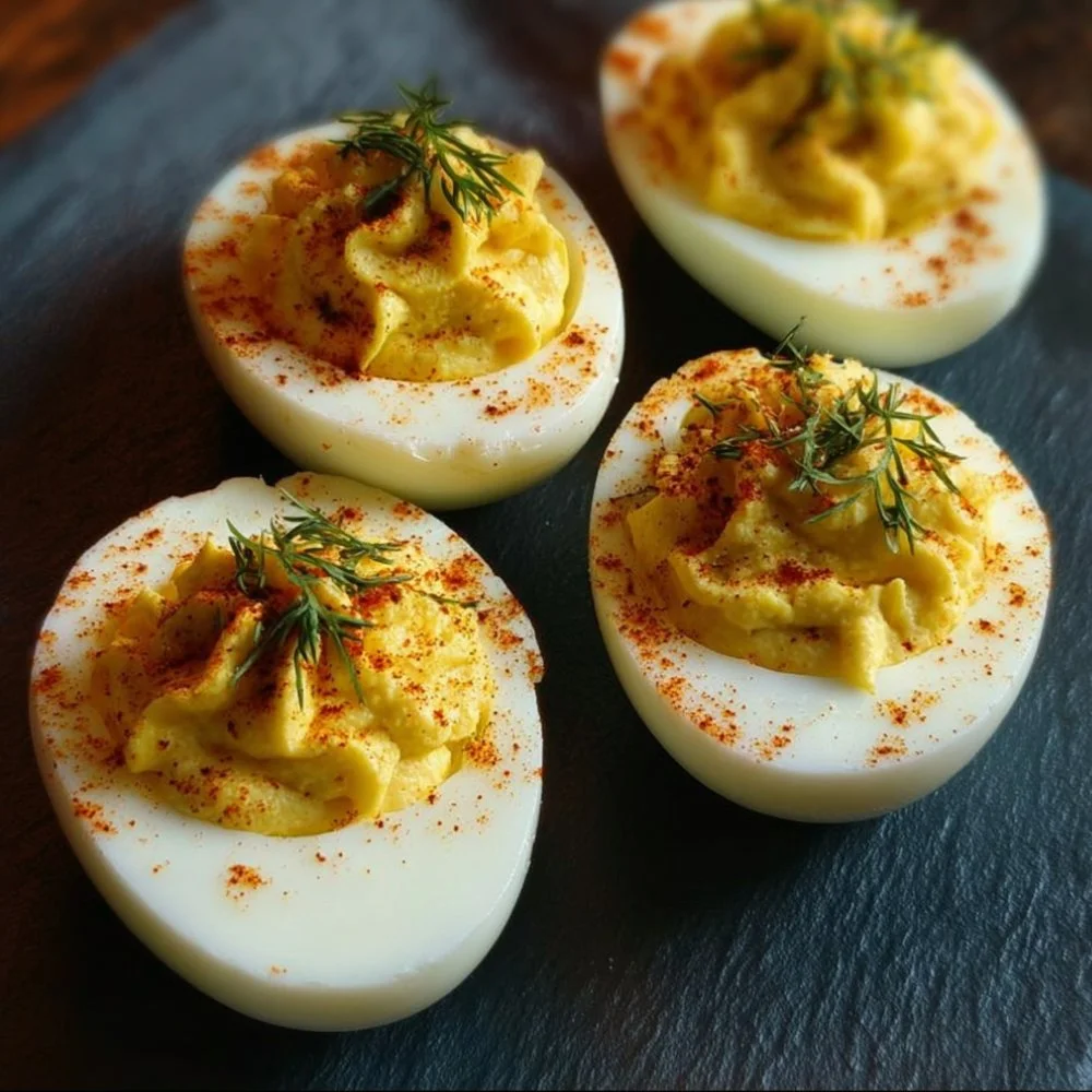 Gordon Ramsay-inspired deviled eggs with a messy twist by Ava