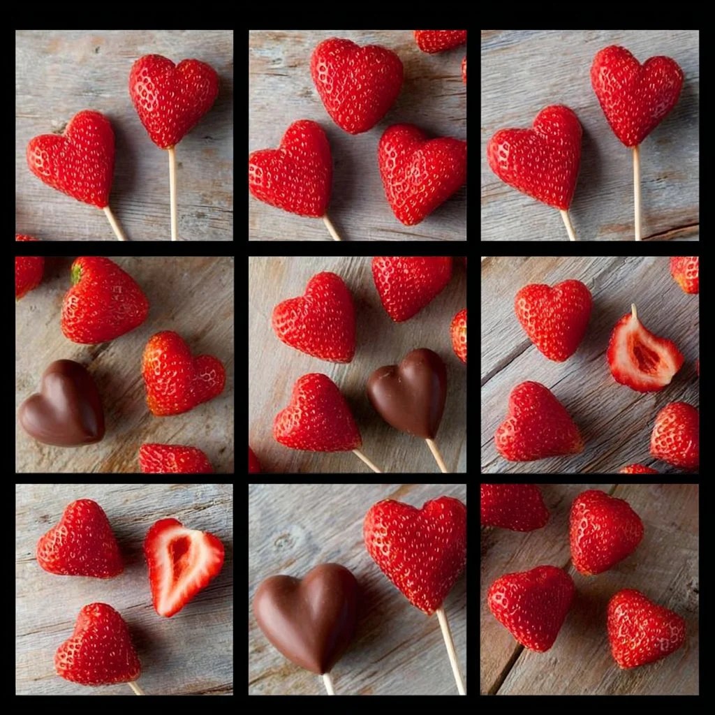 Delicious strawberry hearts made for a sweet treat