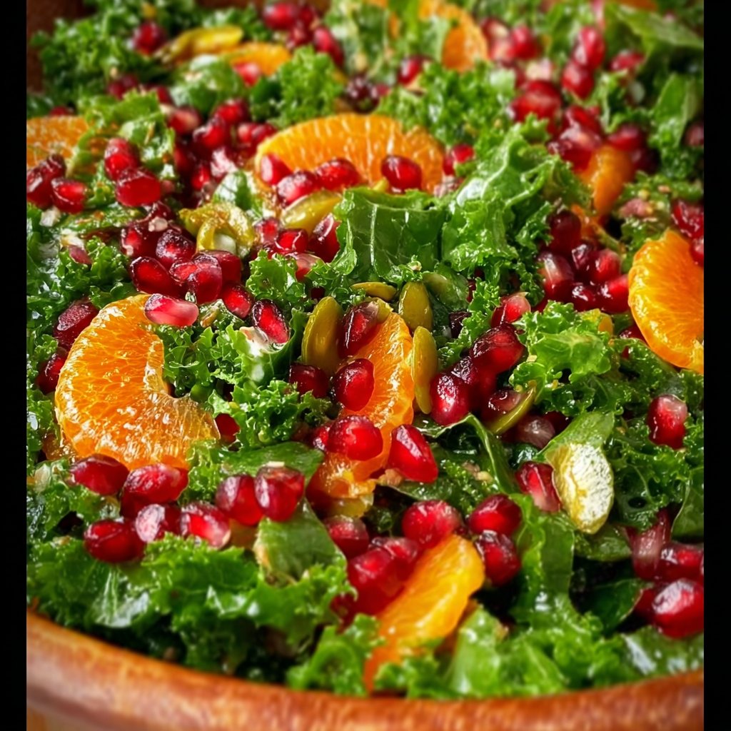 Citrus Pomegranate Kale Salad