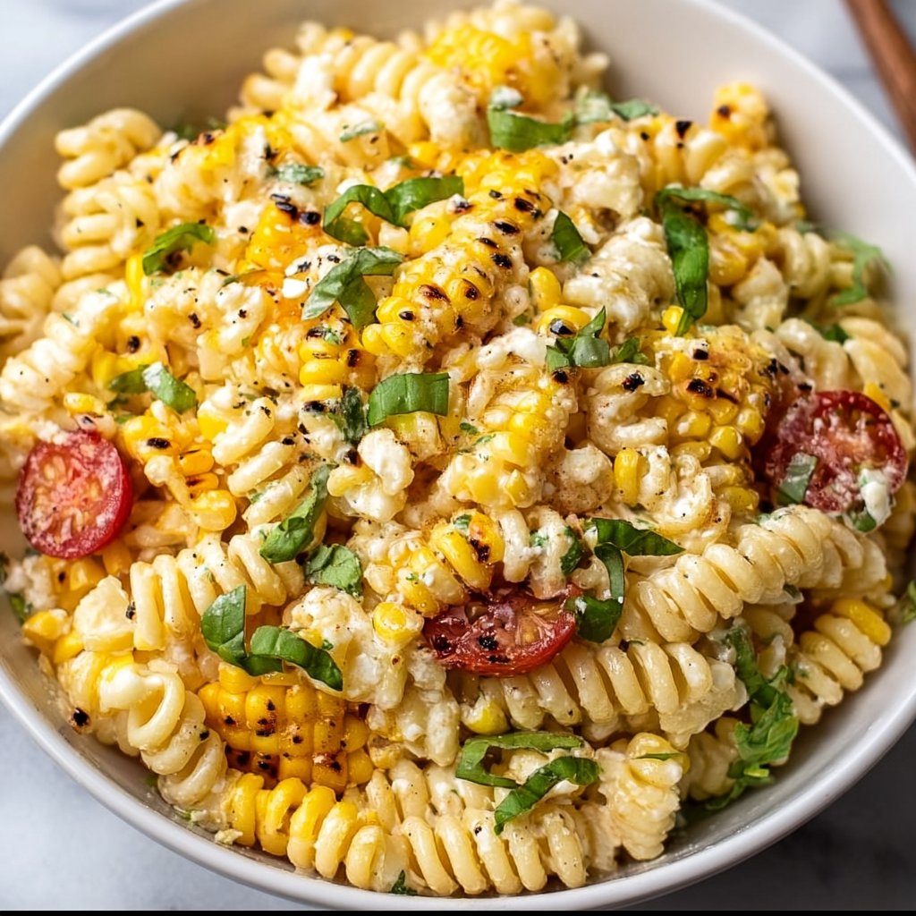 Juicy Street Corn Pasta Salad