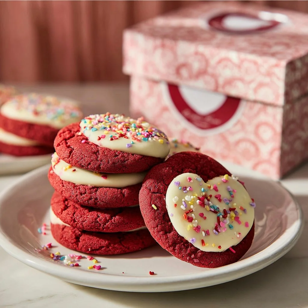 Valentine’s Day Red Velvet Cookies