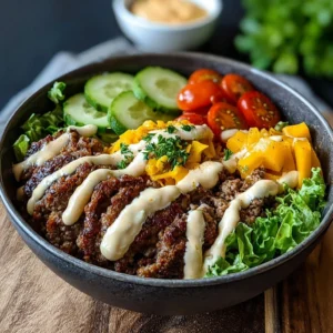 Delicious Burger Bowls featuring fresh ingredients and vibrant toppings