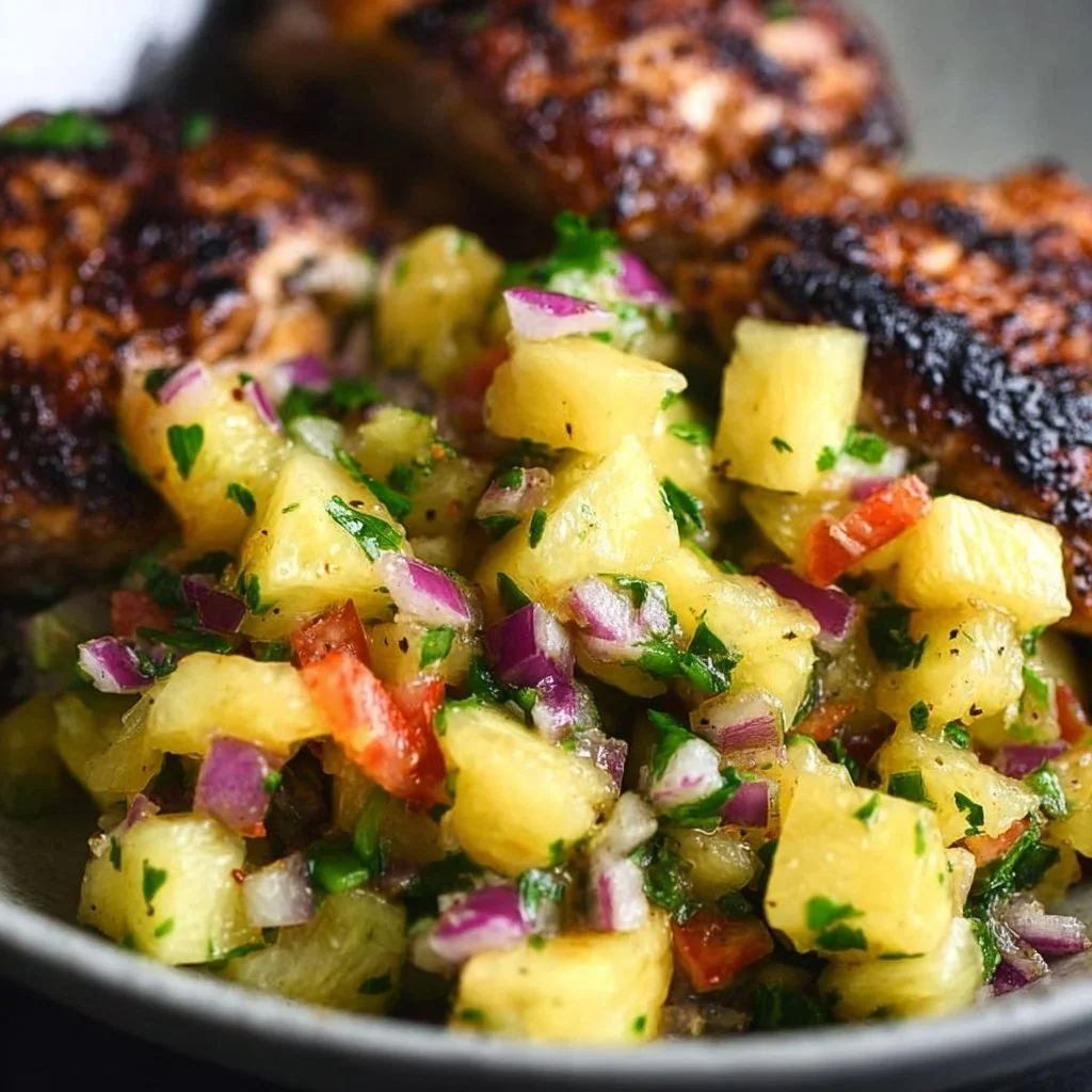 Caribbean Jerk Chicken and Pineapple Salsa
