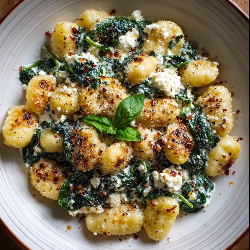 Creamy Gnocchi with Spinach and Feta