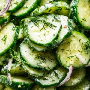 Cucumber Dill Salad with fresh ingredients and vibrant presentation