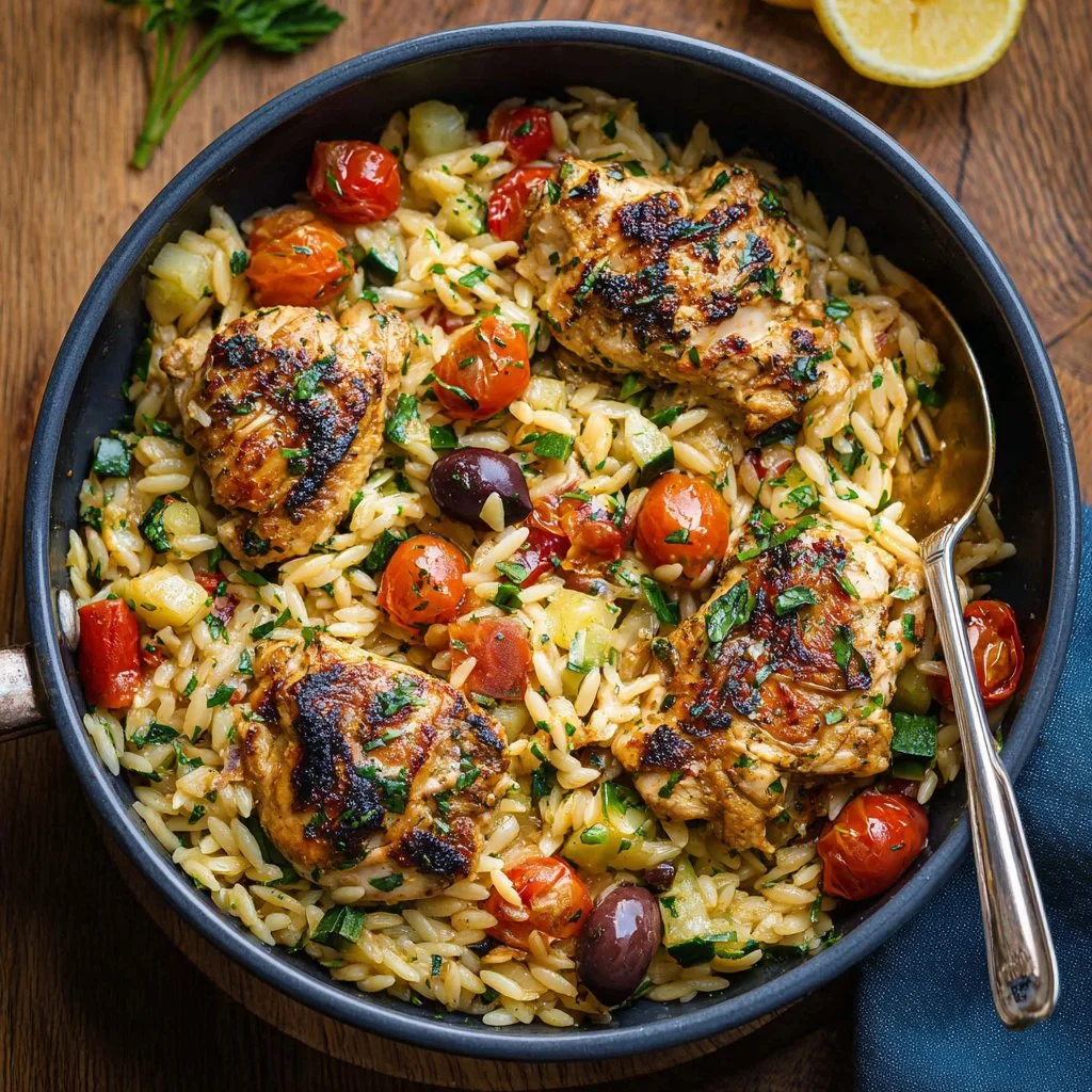 Flavorful Mediterranean Chicken Orzo
