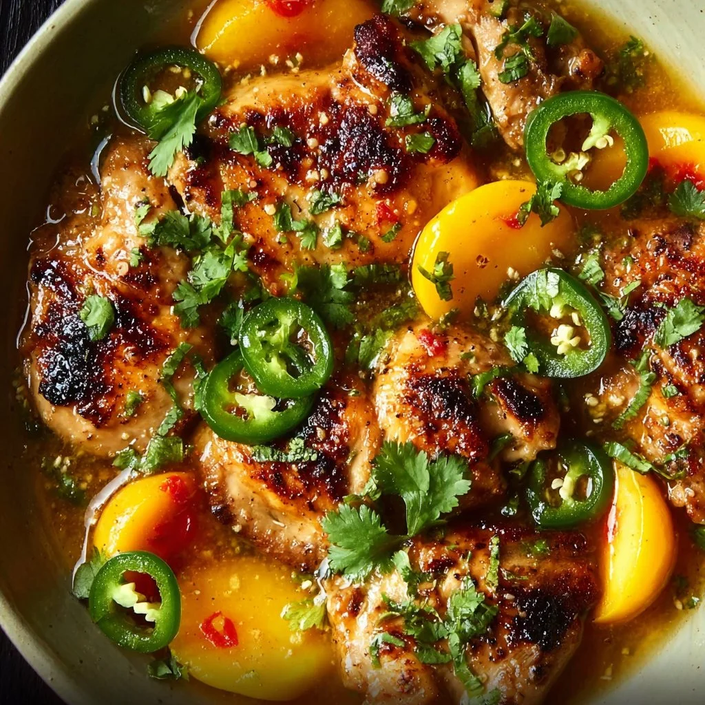 Jalapeño Peach Chicken