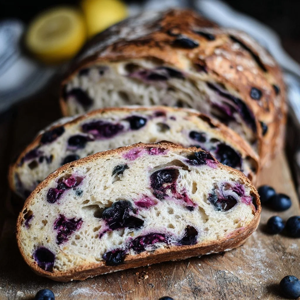 Lemon Blueberry Sourdough Bread Recipe
