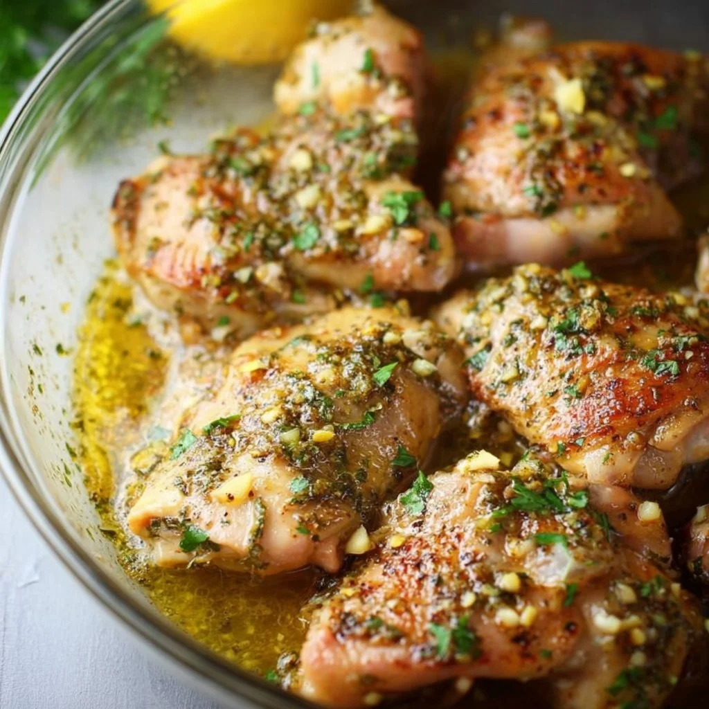 Lemon Garlic Chicken Thighs