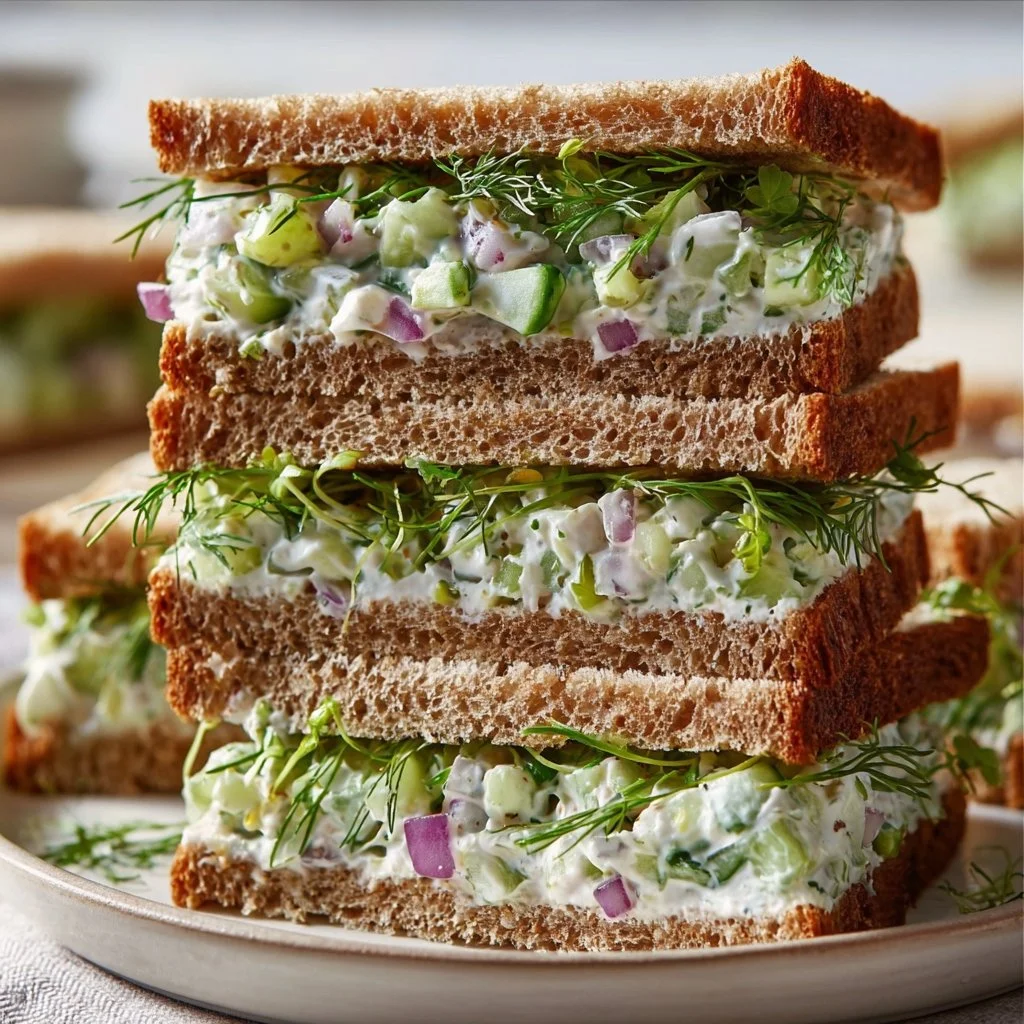 Quick Cucumber Salad Sandwiches