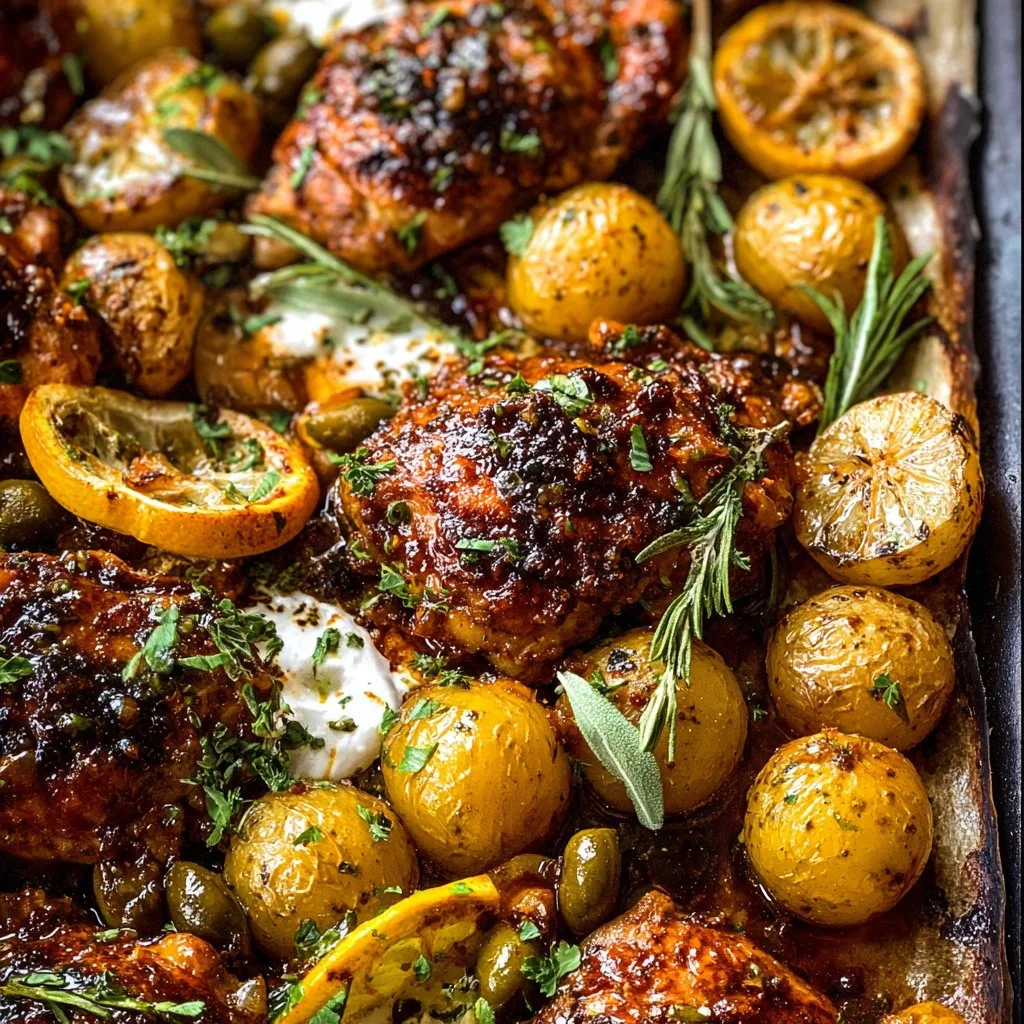 Sheet Pan Lemon Balsamic Chicken and Potatoes