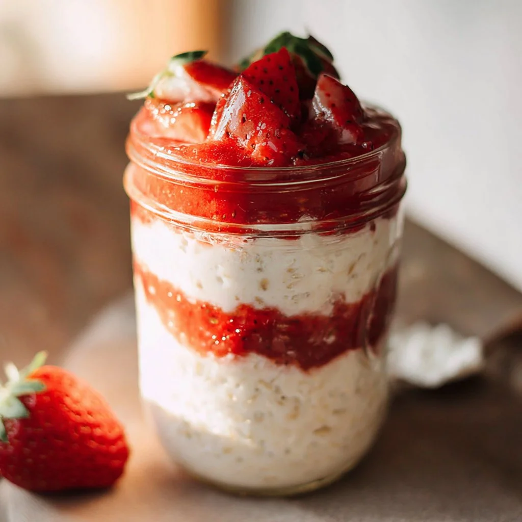 Strawberry Cheesecake Overnight Oats