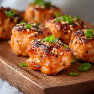 Delicious Bang Bang Salmon Bites served on a plate with dipping sauce