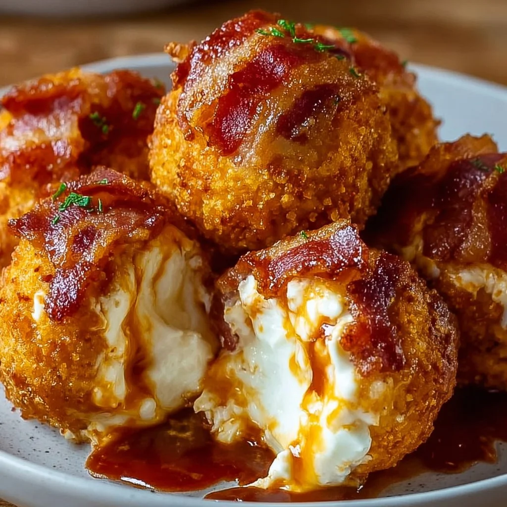 Buffalo Chicken Bombs with bacon and mozzarella filling