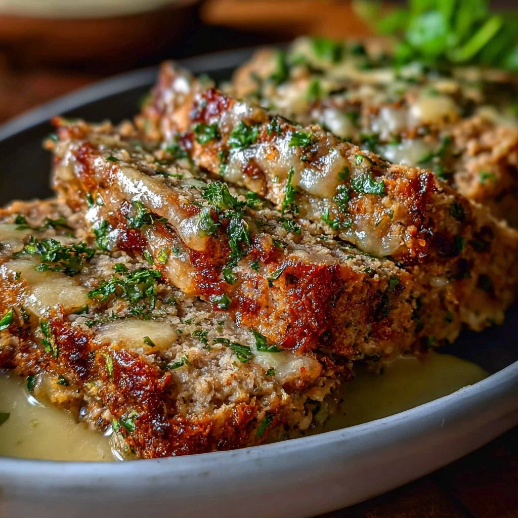 Garlic Parmesan Chicken Meatloaf