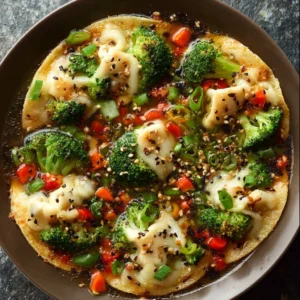 A bowl of delicious Potsticker Soup with dumplings and vegetables