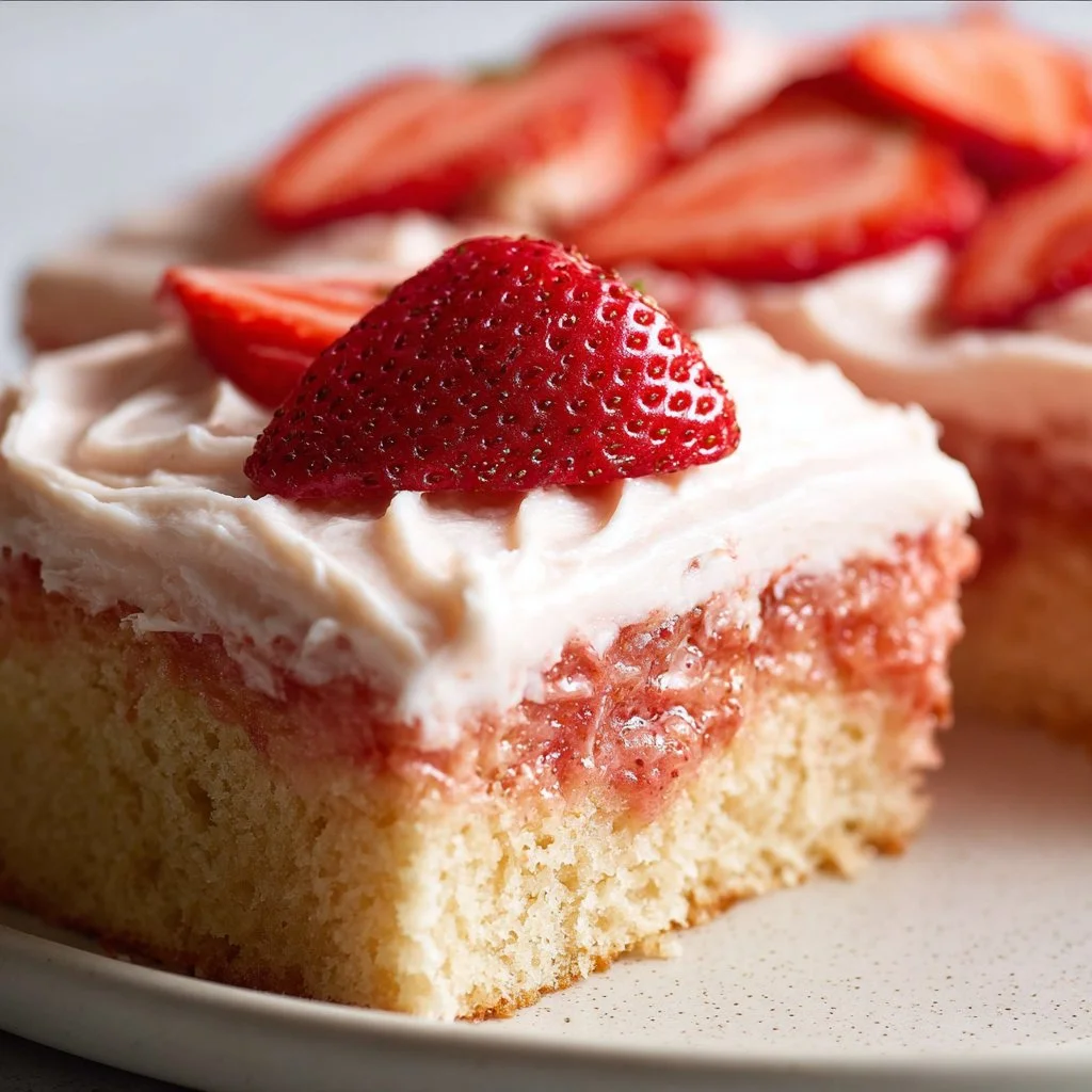 Strawberry Jam Sheet Cake with Cream Cheese Frosting
