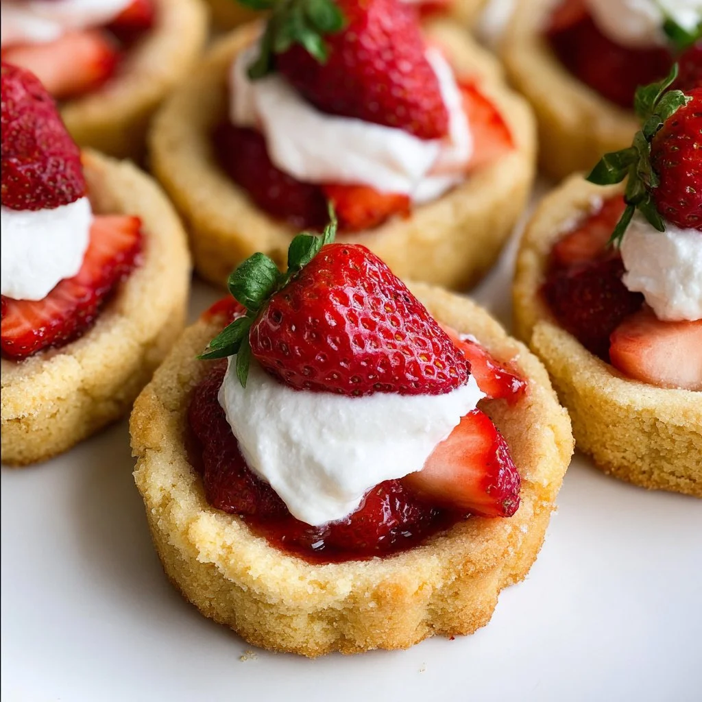 Strawberry Shortcake Cookie Cups