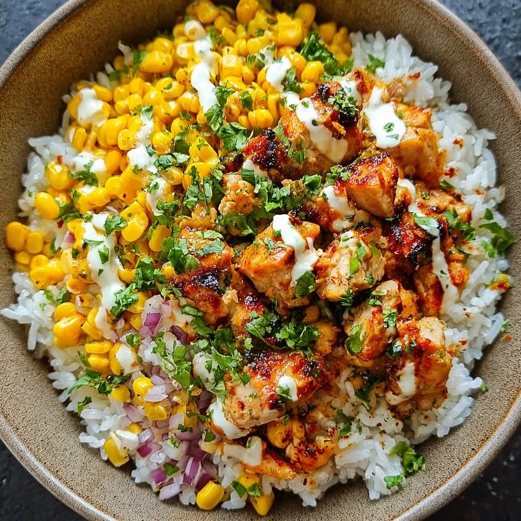 Street Corn Chicken Rice Bowl