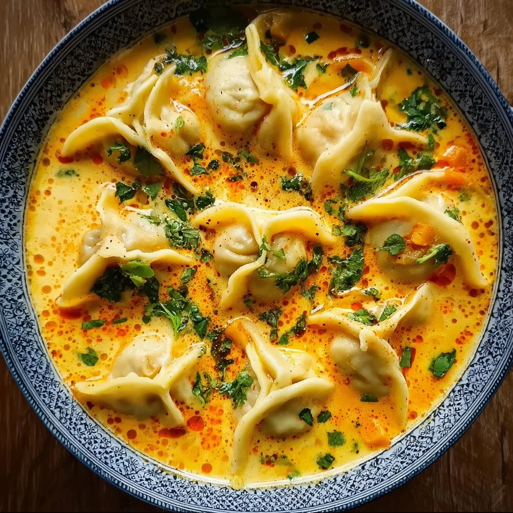 Thai Coconut Curry Dumpling Soup