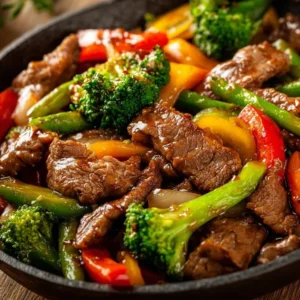 Quick and flavorful 30-minute beef stir fry with colorful vegetables