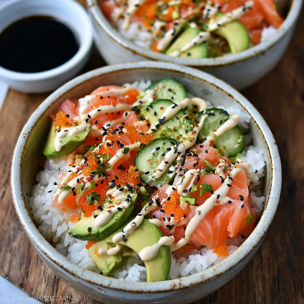 California Roll Sushi Bowl featuring fresh ingredients and vibrant colors.