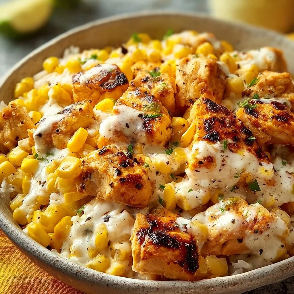 Easy Street Corn Chicken Bowl with vibrant ingredients and flavors