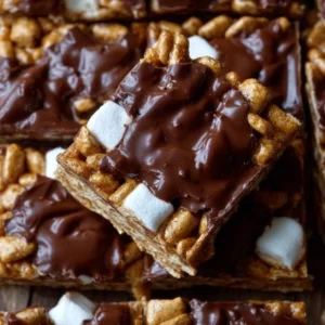 Delicious Golden Grahams S'Mores Bars with chocolate and marshmallows