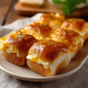 Mini Grilled Cheese Hawaiian Rolls served on a platter.