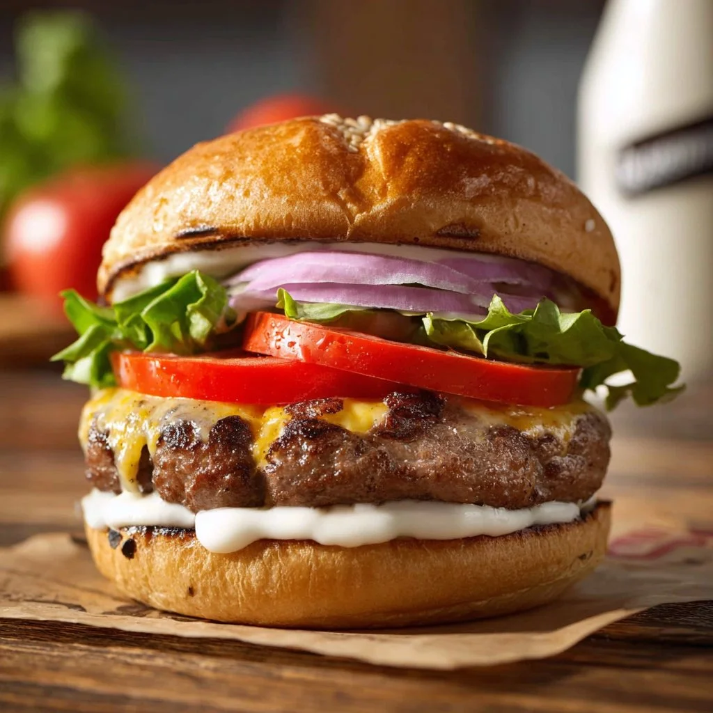 Delicious homemade smash burgers served with toppings and fries