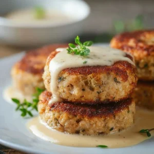 Plate of tasty sardine fish cakes served with a dipping sauce